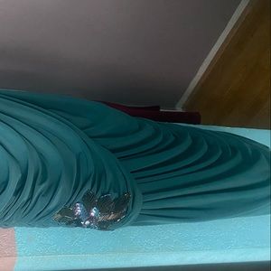 Alex and Eve Emerald Green Embellished dress